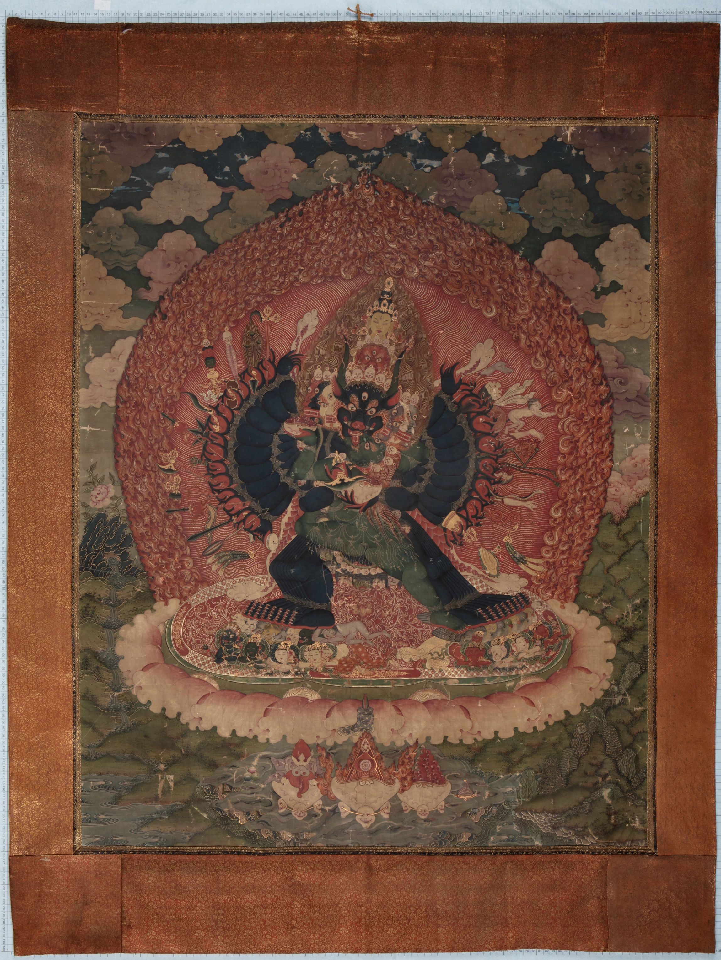 Image showing the Yamantaka Thangka after conservation. Image by Palace Museum.