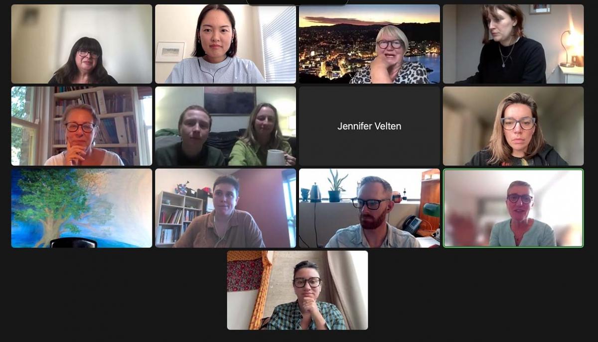 Screenshot of session co-chairs, DEVs, IIC staff, and presenters during the North America Regional Live Hub Q&A Zoom webinar, taken by Yuqi Chock