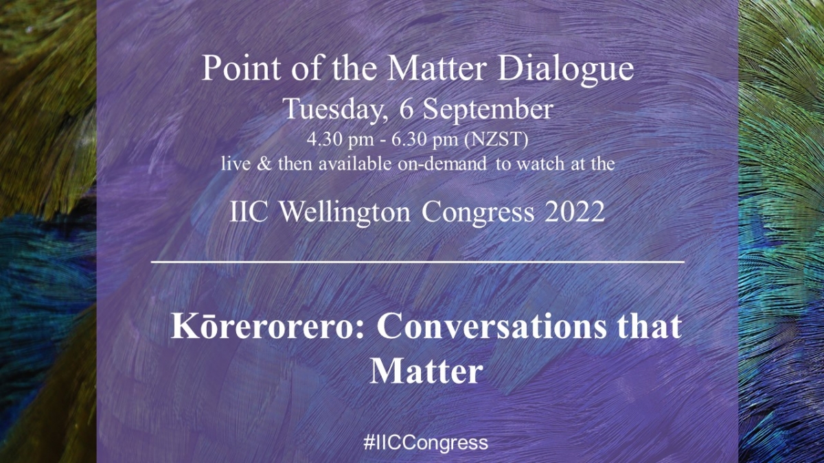 Point of the Matter Dialogue - Kōrerorero: Conversations that Matter