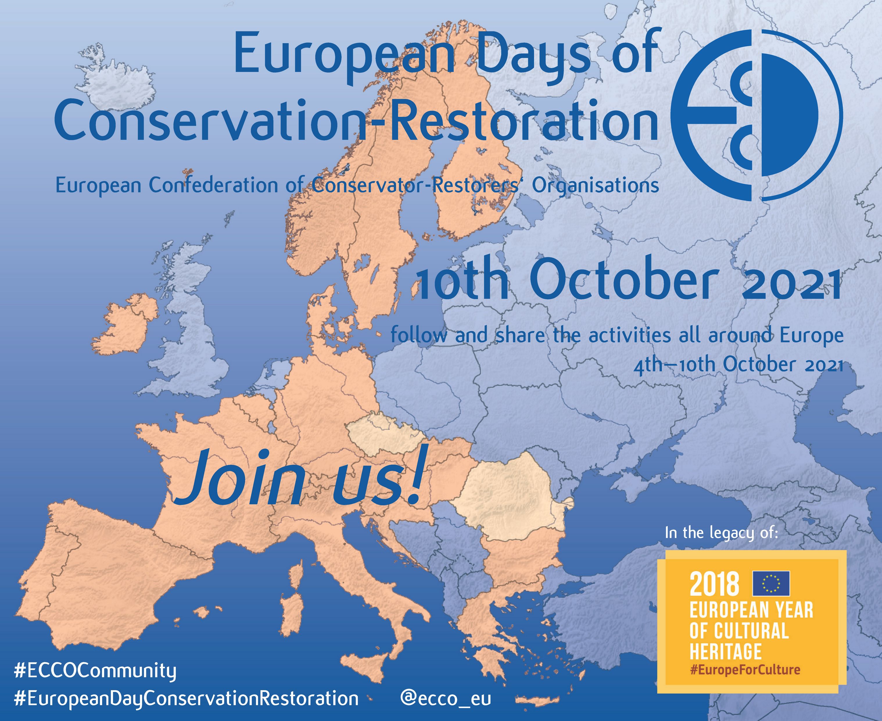 European Days of Conservation-Restoration 2021. Courtesy of ECCO