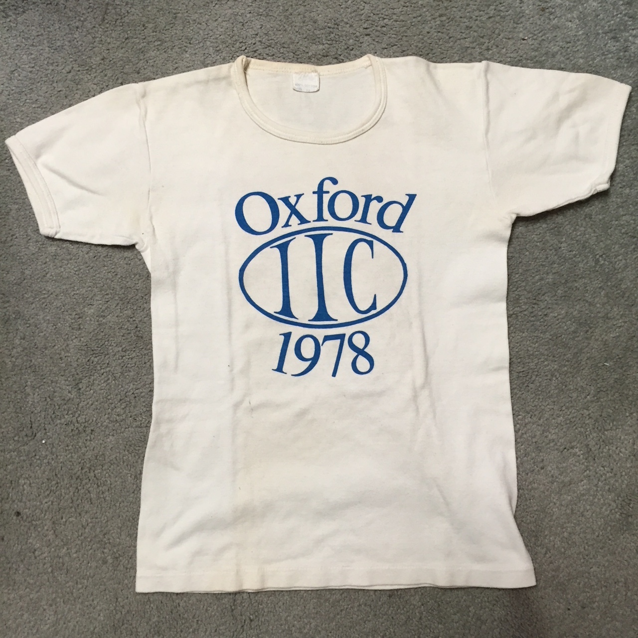 T-shirt from the 1978 IIC Congress at Oxford. T-shirt and image owned by Jean Portell.