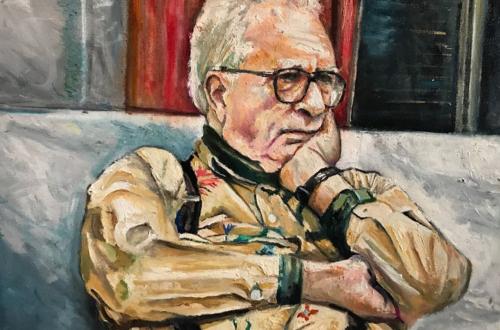 Painted portrait of Peter Rockwell. Image courtesy of the artist, Jimmy Kennedy.