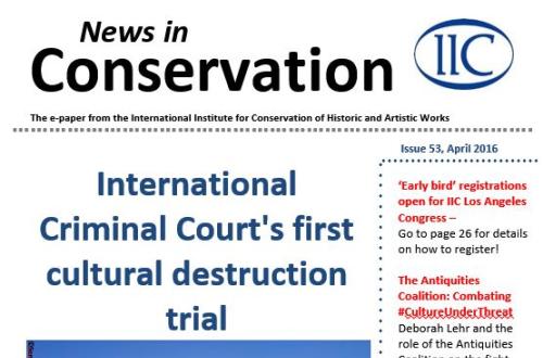 News in Conservation, April 2016